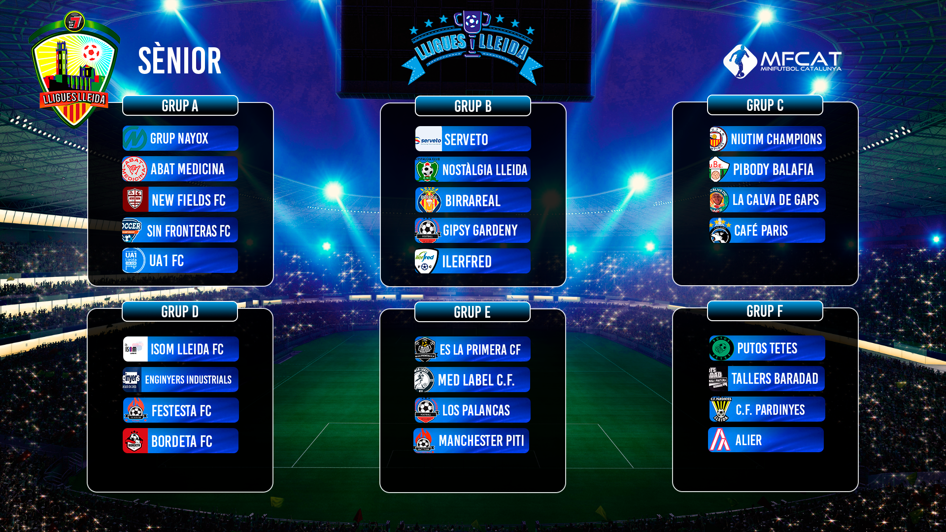Resultat sorteig F7 Sènior i Veterans +30